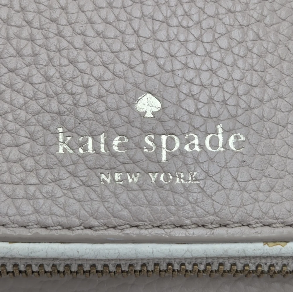 Kate Spade Chester Street Miri Taupe/Pink Pebbled Leather Shoulder/Crossbody Bag